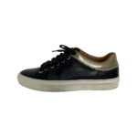 Givenchy Black Leather Sneakers with Gold Trim Size 36 - Image 3