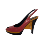 Fendi Tri Color Platform Slingback Sandals Size 38 - Image 5