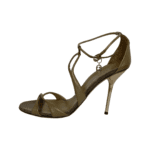 Gucci Gold Guccissima Leather Strappy Sandals Size 39 - Image 5