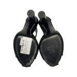 Tom Ford Black Velvet T-Strap Chunky-Heel Sandals Size 38 - Image 8