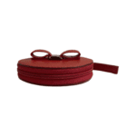 Salvatore Ferragamo Red Leather Round Coin Purse - Image 3
