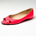 Christian Louboutin Neon Pink Peep Toe Flats Size 35
