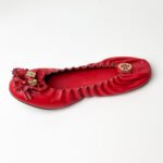 Tory Burch Red Ballet Reese Flat Tassel Size 38
