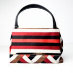 Carolina Herrera Monogram Silk Satin-Finish Flap Bag with Strap