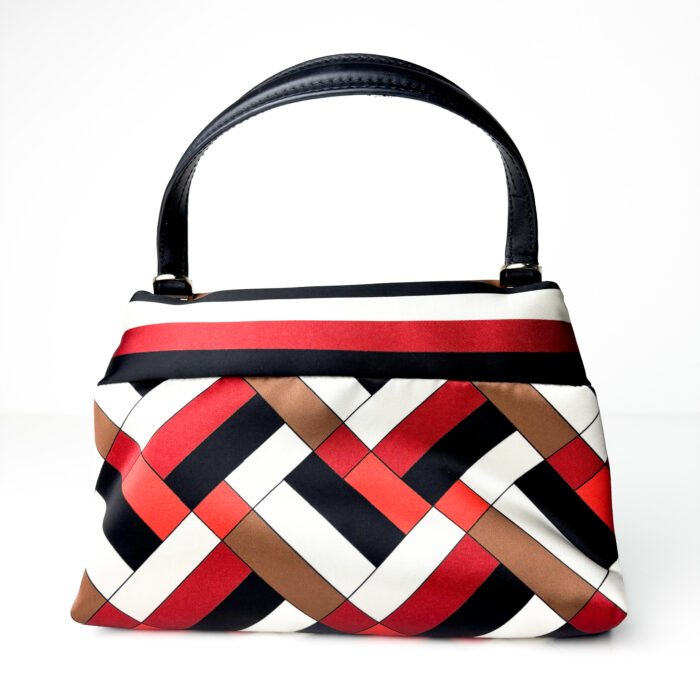 Carolina Herrera Monogram Silk Satin-Finish Flap Bag with Strap - Image 6