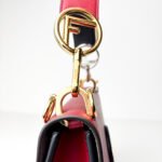 Fendi Vitello Century Kan I F Shoulder Bag in Red Leather with FF Logo - Image 4