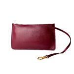 Furla Corona Drawstring Bucket Bag in Burgundy (Ciliegia) Leather - Image 4
