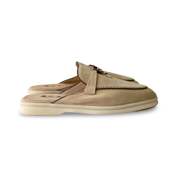 Loro Piana Babouche Charms Walk Suede Mule Loafers - Image 5