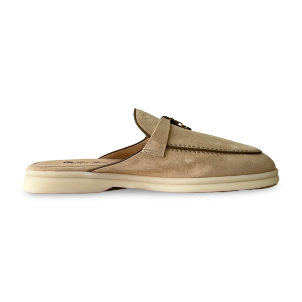 Loro Piana Babouche Charms Walk Suede Mule Loafers - Image 7