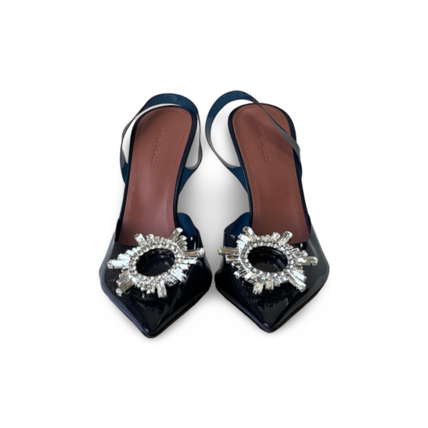 Amina Muaddi Begum 95 Crystal Slingback Pumps - Image 2