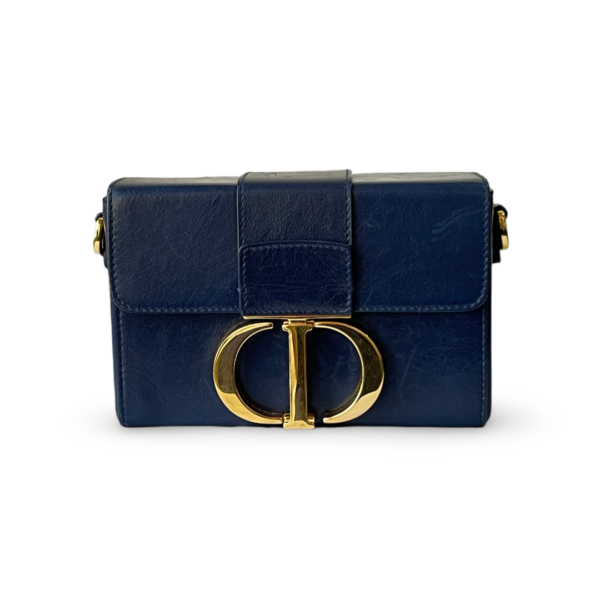 Dior Blue Leather 30 Montaigne Box Crossbody Bag - Image 2