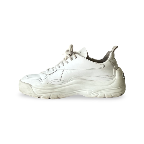 Valentino White Leather Bounce Lace-Up Sneakers - Image 5