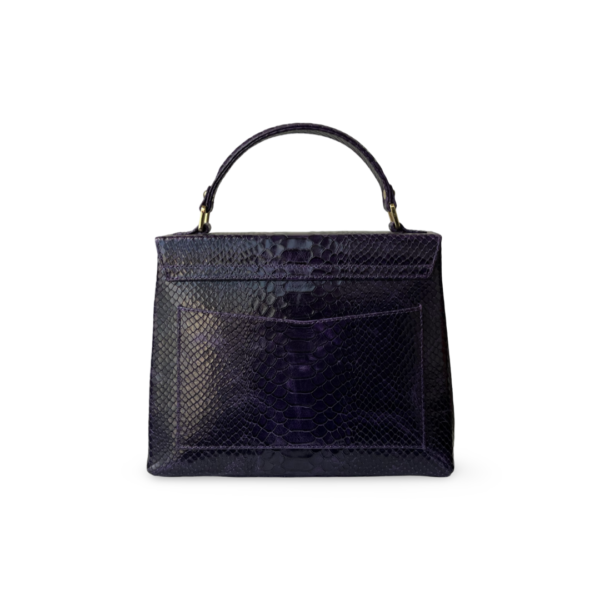 Mayam Purple Python Top Handle Bag - Image 2