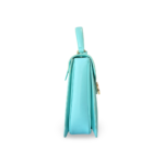 Salvatore Ferragamo Turquoise Leather Kelly Top Handle Bag - Image 3