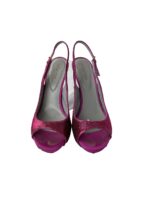 Sergio Rossi Pink Sequin Embellished Satin Peep Toe Slingback Sandals Size 40