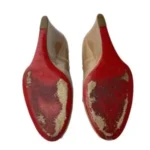 Christian Louboutin Beige Patent Leather RonRon Zeppa Wedge Pumps Size 40 - Image 7