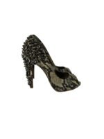 Sam Edelman Grey Python Leather S Lorissa Peep Toe Spiked Pumps Size 40.5 - Image 3