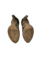 Sam Edelman Grey Python Leather S Lorissa Peep Toe Spiked Pumps Size 40.5 - Image 4