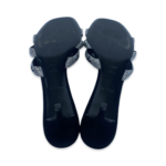 Louis Vuitton Black Velvet Crystal Embellished Slides Size 41 - Image 9