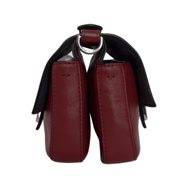 Fendi Red Leather Double Micro Baguette Monster Crossbody Bag - Image 4
