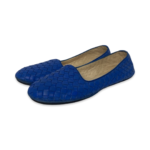 Bottega Veneta Blue Intrecciato Woven Loafers Size 36.5
