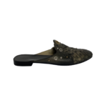 Bottega Veneta Bronze Intrecciato Leather Fiandra Flat Mules Size 37 - Image 5