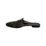 Bottega Veneta Bronze Intrecciato Leather Fiandra Flat Mules Size 37 - Image 6