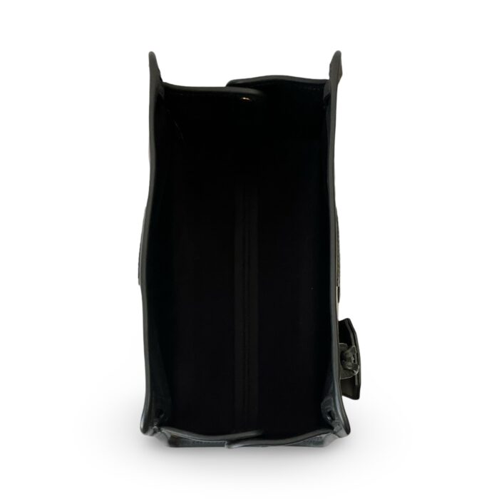 Fendi Glazed Fabric Vitello Century FF 1974 Stamp Patch Mini Peekaboo Defender Cover Mogano Panna Black - Image 4