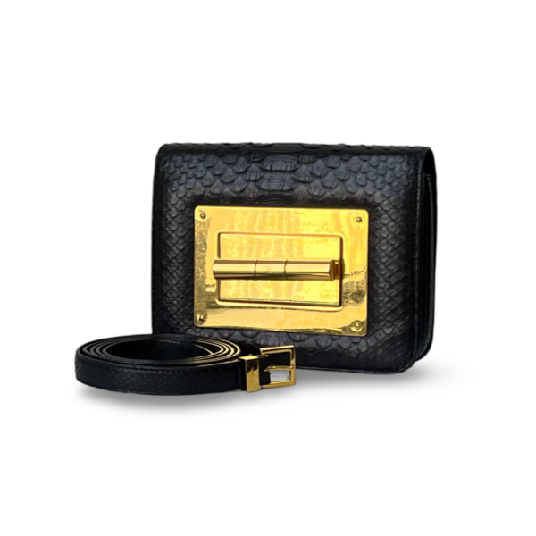 Tom Ford Black Phyton Small Natalia Shoulder Bag