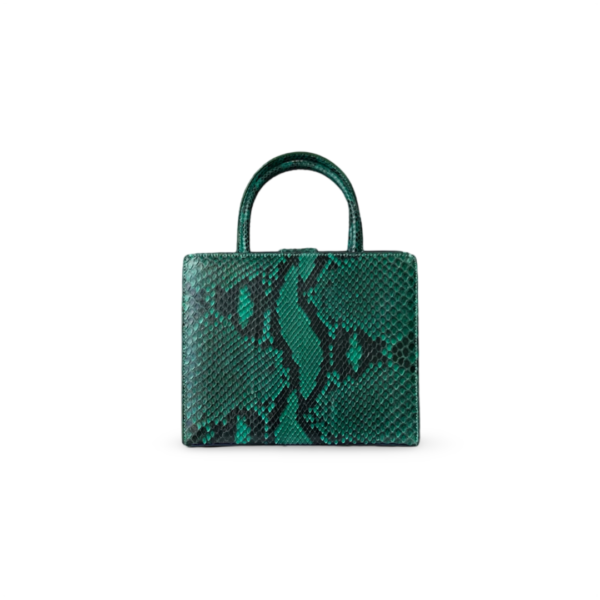 S'uvimol Python Medium Sweet Box Bag (Glossy Green) - Image 2