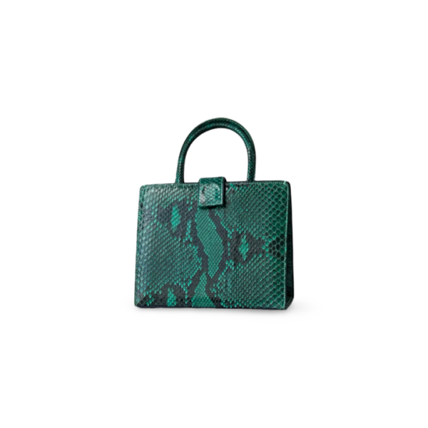 S'uvimol Python Medium Sweet Box Bag (Glossy Green)