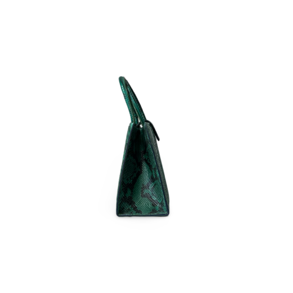 S'uvimol Python Medium Sweet Box Bag (Glossy Green) - Image 4