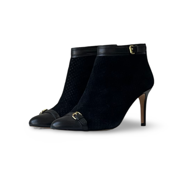 CH Carolina Herrera Black Leather Ankle Boots