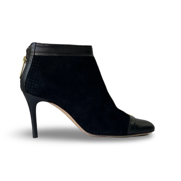 CH Carolina Herrera Black Leather Ankle Boots - Image 4