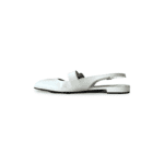 Prada White Patent Leather Low Heel Buckled Sandals - Image 3