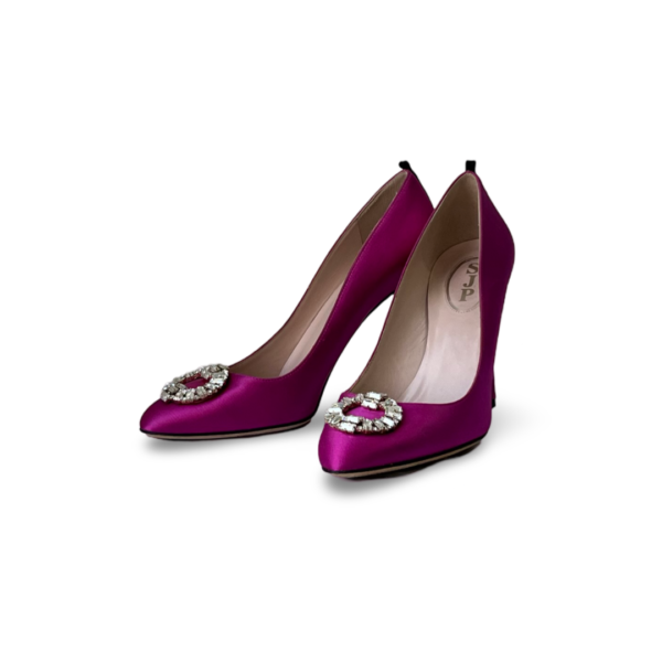 SJP by Sarah Jessica Parker Amira Candy Satin 70mm Pumps - Image 3