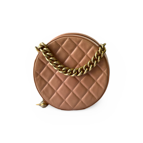 Chanel Calfskin Round As Earth Evening Bag Beige - Image 4