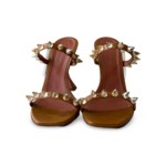 Amina Muaddi Julia Leather Spike Slide Sandals - Image 2