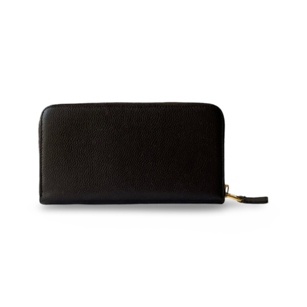 TOM FORD Black Leather TF Zip Around Continental Wallet - Image 2