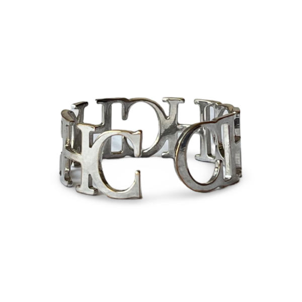 CH Carolina Herrera Silver Tone Between the Line Cuff Bracelet - Image 2