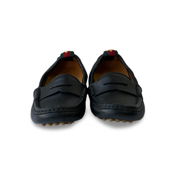 Gucci Kid Black Loafers (Size 25) - Image 2