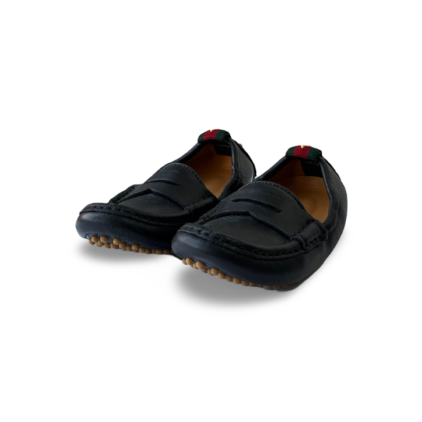 Gucci Kid Black Loafers (Size 25)