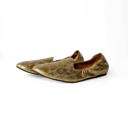 Lanvin Gold Leather Ballerina flats 38.5