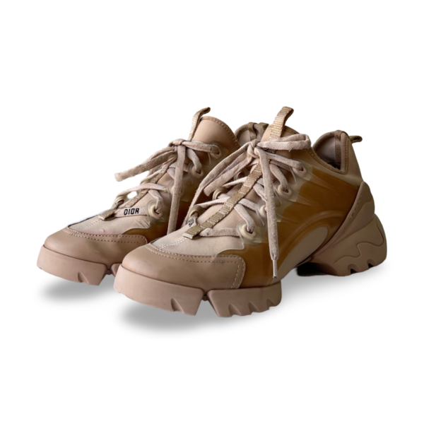 Dior Beige PVC and Neoprene D-Connect Sneakers