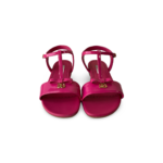 Dolce & Gabbana Patent Leather Sandals with Metal DG Logo