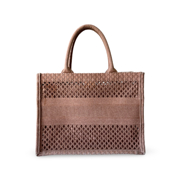 Dior Pink Canvas Medium Mesh Book Tote - Image 2