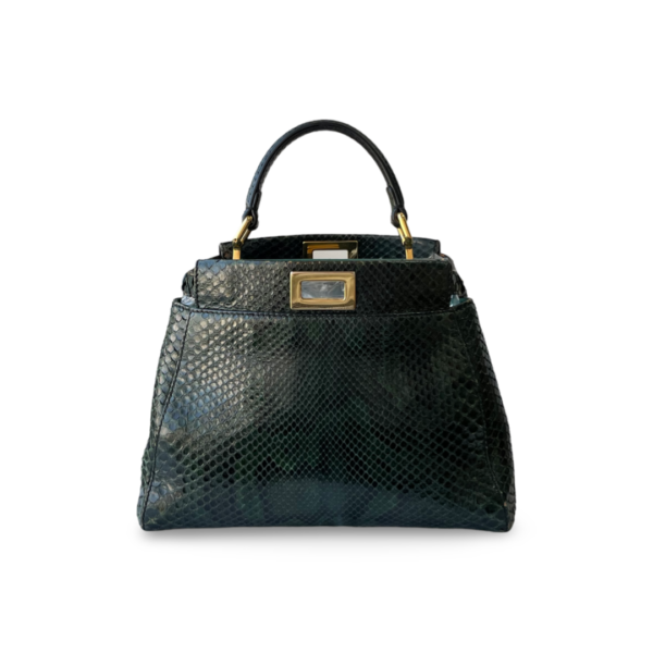 Fendi Peekaboo Mini Green Python Bag