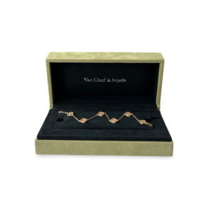 Van Cleef & Arpels 18K Rose Gold 6 Motifs Vintage Alhambra Bracelet