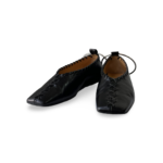 Jil Sander Ballet Shoes - Leather Ballerinas with Stitching Details and a Detachable Metal Ankle Bracelet - Image 2