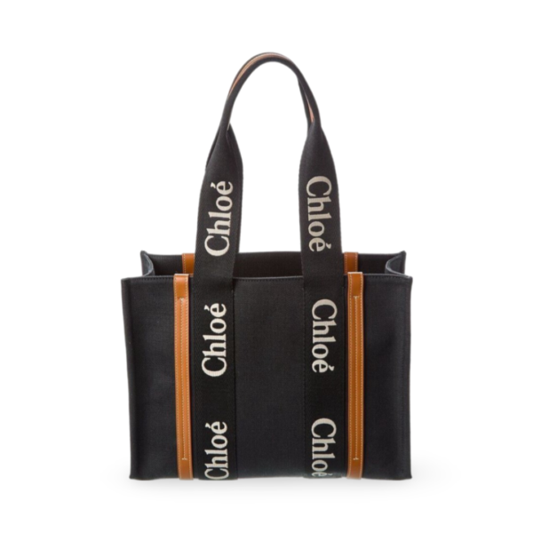 Chloé Woody Black Medium Tote Bag